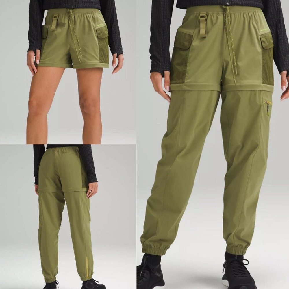 Lululemon Convertible HR High-Rise HR Hiking Jogger NWT in Bronze Green